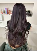 透明感カラー/パープルブラウン/ロングレイヤー