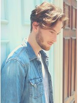 ジジバイワースホワイル(jiji by WORTH WHILE)&nbsp;リバースセンターパート刈り上げセンターパートサーフカール