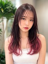 ジエクト ヴィシア(The Ect VIXIA) 裾カラー/パープル/ラベンダー/デザインカラー/20代/心斎橋