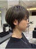 30代40代50代ショート似合わせ白髪ぼかし前髪あり髪型