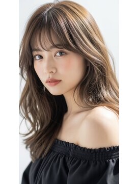 ロイロ(LoiLo) 透明感ベージュで魅せる大人の韓国風ロング
