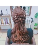 ふわふわハーフアップ