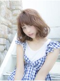 【Lond charme 濱田麻佑】ゆるふわ柔らかパーマボブ