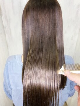 アンフィユヌキャトル(AnFye une Qatll) ジュエリーシステム×LULUトリートメント×縮毛矯正で艶髪♪