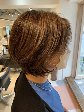 ホーム(HOME) 【HOME 下北沢】大人のボブ×グレージュブラウン×ハイライト