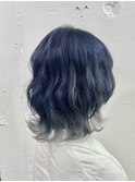 【ダブルカラー】ウルフボブ×ブルーカラー☆