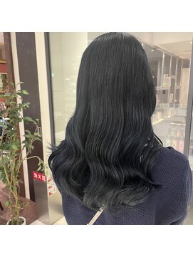 ヘアーズギャラリー なんば高島屋店(Hair's Gallery) ブルーグレー/ネイビーカラー/20代/30代