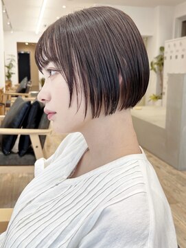 セイドット フクオカ(Say.FUKUOKA) Say.岩井  軽めミニボブ×アッシュベージュ×大人ボブ