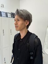 ジーナ 福岡天神(Zina)&nbsp;爽やかアップバング×シルバーベージュ(Zina福岡天神)