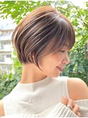 30代40代大人女性/前髪ありショートボブ/ショートヘア/髪質改善