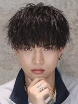 束感ツーブロックショートマッシュツイストスパイラルパーマ