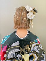 ヘアー アイス カンナ(HAIR ICI Canna)&nbsp;成人式や卒業式にぴったり♪切りっぱなしボブアレンジ【ノグチ】