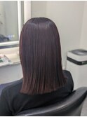 切りっぱなしモーブヘア