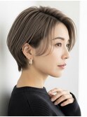 白髪ぼかしカラー白髪ぼかしハイライト大人ショート30、40、50代