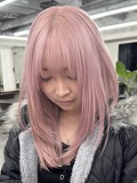 ニコ トウキョウ 渋谷(nico TOKYO)&nbsp;ダブルカラーピンクハイトーン韓国レイヤー