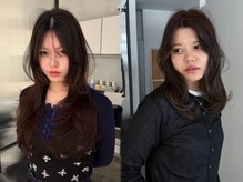 《鳥本 侑奈》レイヤーカット/ハッシュカット/韓国/ワンホンヘア/ブリーチなしダブルカラー/色気