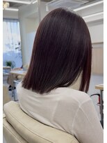 エルヘアメゾン(el. hair maison) ぱつっとボブ☆艶感ボルドーカラー