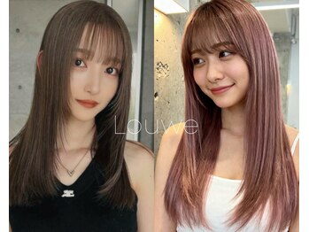 Louwe京都三条【レイヤーカット/カラー/髪質改善/ボブ/顔周り】【7/1NEW OPEN(予定)】の写真/光に透けるようなカラーで、ナチュラルで柔らかい印象に♪女性らしさが増すスタイルをご提供！