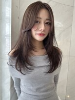サイン 渋谷(SIGN)&nbsp;韓国ヘアざくざくレイヤーカットベージュブラウンブリーチ無し