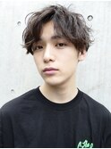 サイドパート×スパイラルパーマ