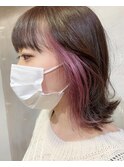 インナーカラー/ペールピンク/nana