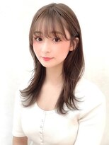 ロングレイヤーグレージュカラー美肌カラー透明感20代30代銀座