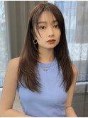 大人ナチュラルな色っぽさ。韓国レイヤーカットワンカールヘア