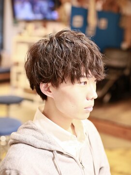 リビーチ ヘア リゾート 赤羽(Rebeach HAIR RESORT) メンズの波巻きマッシュショートパーマ/赤羽