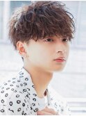 波巻きパーマメンズツイストスパイラルパーマツーブロック