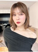メルティーカラーフェミニン似合わせカットウェーブミディアム