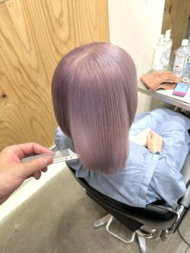 ミラ 新宿(MILA) ピンクパープル/ケアブリーチ/ハイトーン/髪質改善