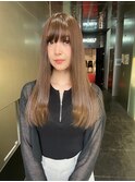 【恒吉佐央理】顔まわりりレイヤーに品のある透明感ベージュ
