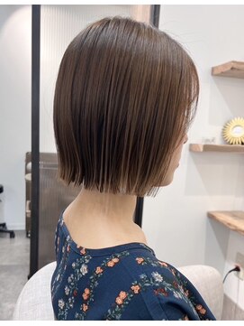 シアアルン 新小岩店(SHEER alun) 外はねミニボブ/ベージュカラー/SHEERalun新小岩店