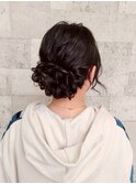 アップヘア　シニヨン　お呼ばれヘア