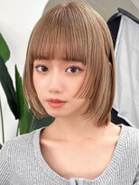 ロエ 博多店(loe)&nbsp;【loe】切りっぱなしボブ×姫カット×ハイトーンカラー