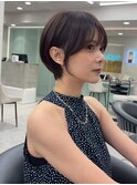 オリーブグレー/ショート/前髪/レイヤー/髪質改善/縮毛矯正/天神