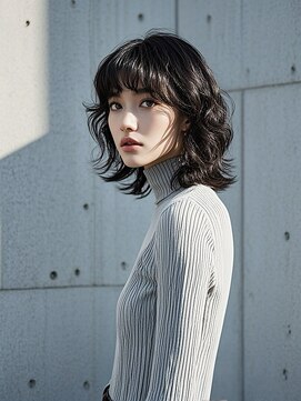 グレージュショート裾カラーベリーショートラベンダーグレージュ