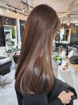 レイヤーカット　マロンブラウン