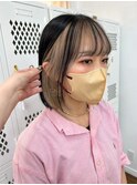 インナーカラー20代30代40代ボブホワイトベージュ