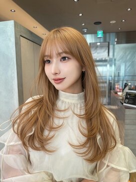 ロンドロゼ 池袋(Lond rose) レイヤーカット　ベージュカラー