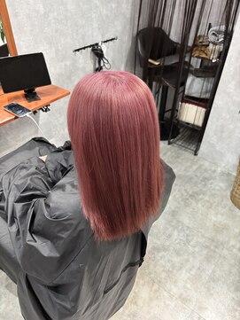 シールドヘアー 沖縄 新都心(C'LD Hair) ワンブリーチ/ピンクカラー