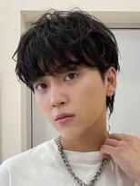 ハニー 町田(HONEY)&nbsp;シャドウパーマ マッシュ 黒髪