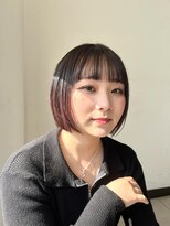 タイドヘアー(tide hair) ピンクブラウン×ボブカット
