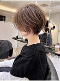 40代50代60代絶壁補正ショート白髪ぼかし銀座大人な丸みくびれ井