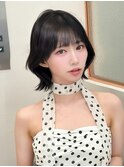 レイヤーボブ/ラテグレージュ/韓国巻き/顔周りカット/池袋