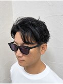 【大人の色気漂う】ニュアンスパーマ×2ブロック センターパート