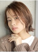 ボブヘアは甘すぎない【夏カラー/グレーベージュ】