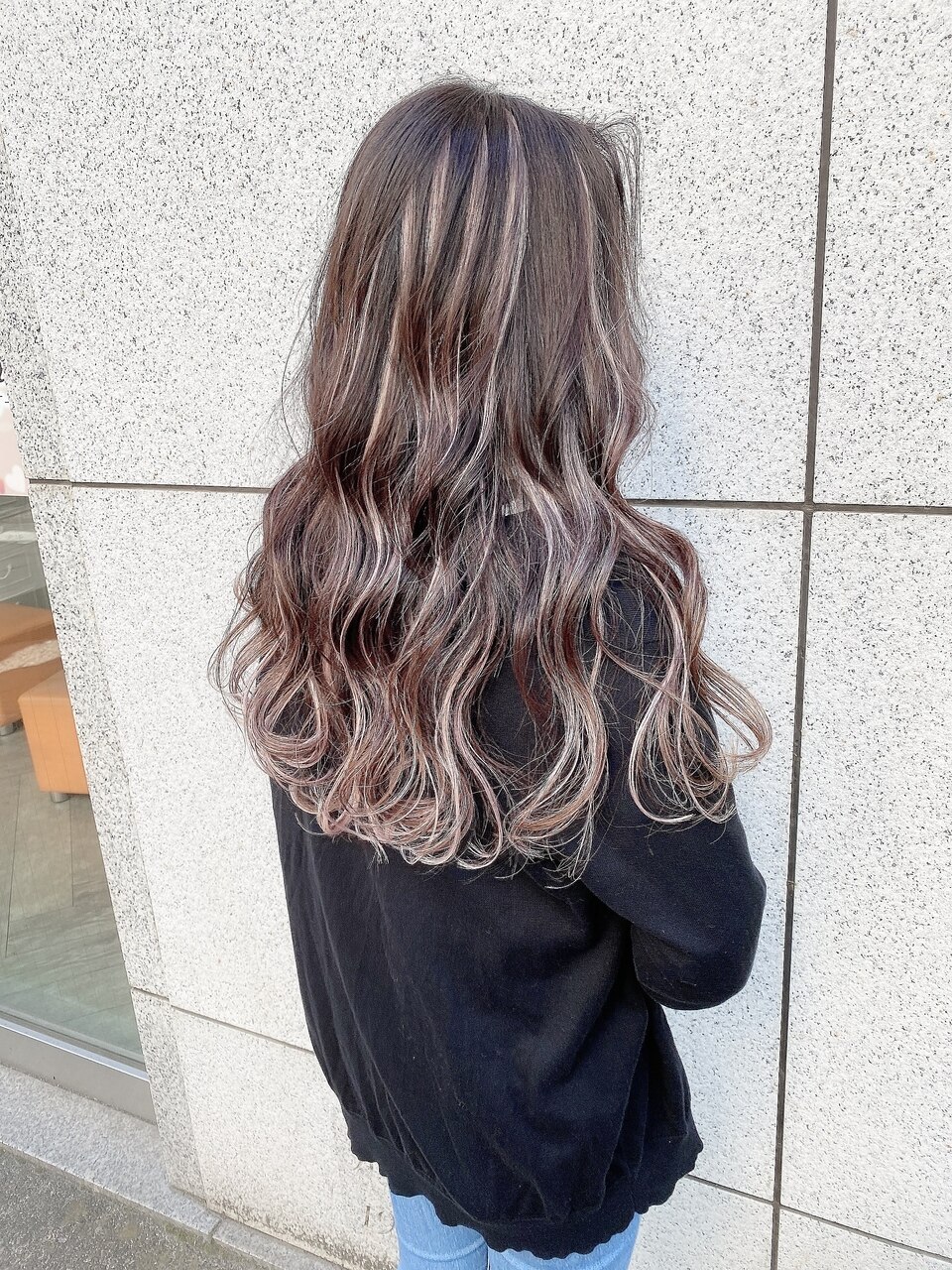 ピンクベージュハイライト#シールエクステ#ヨシンモリ#小倉
