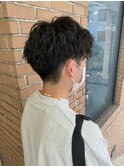 無造作パーマ波巻きパーマ波巻きスパイラルパーマツーブロック