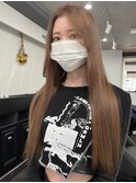 インナーカラーイヤリングカラーブリーチ髪質改善トリートメント